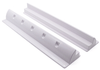 Pair of Exotronic 680mm white ABS solar panel mounting brackets with aerodynamic profile