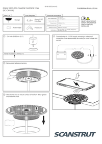 Step-by-step installation instructions for recessed wireless charger