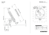 Dimensional drawing and scale drilling template for the waterproof wireless phone charger mount