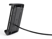 Back view of charger mount showing integrated power cable and screw holes