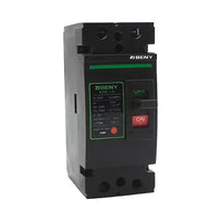 Isolated view of the ZJBeny BDM-125 2-pole 125A DC circuit breaker unit with toggle switch