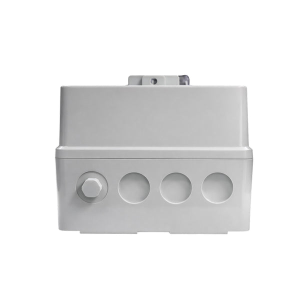 Base of the ZJBeny enclosure showing four pre-moulded cable entry knockouts